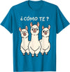 GoshWow Como Te Llamas Shirt Funny Llama Spanish Teacher Joke T-Shirt - Sapphire Blue