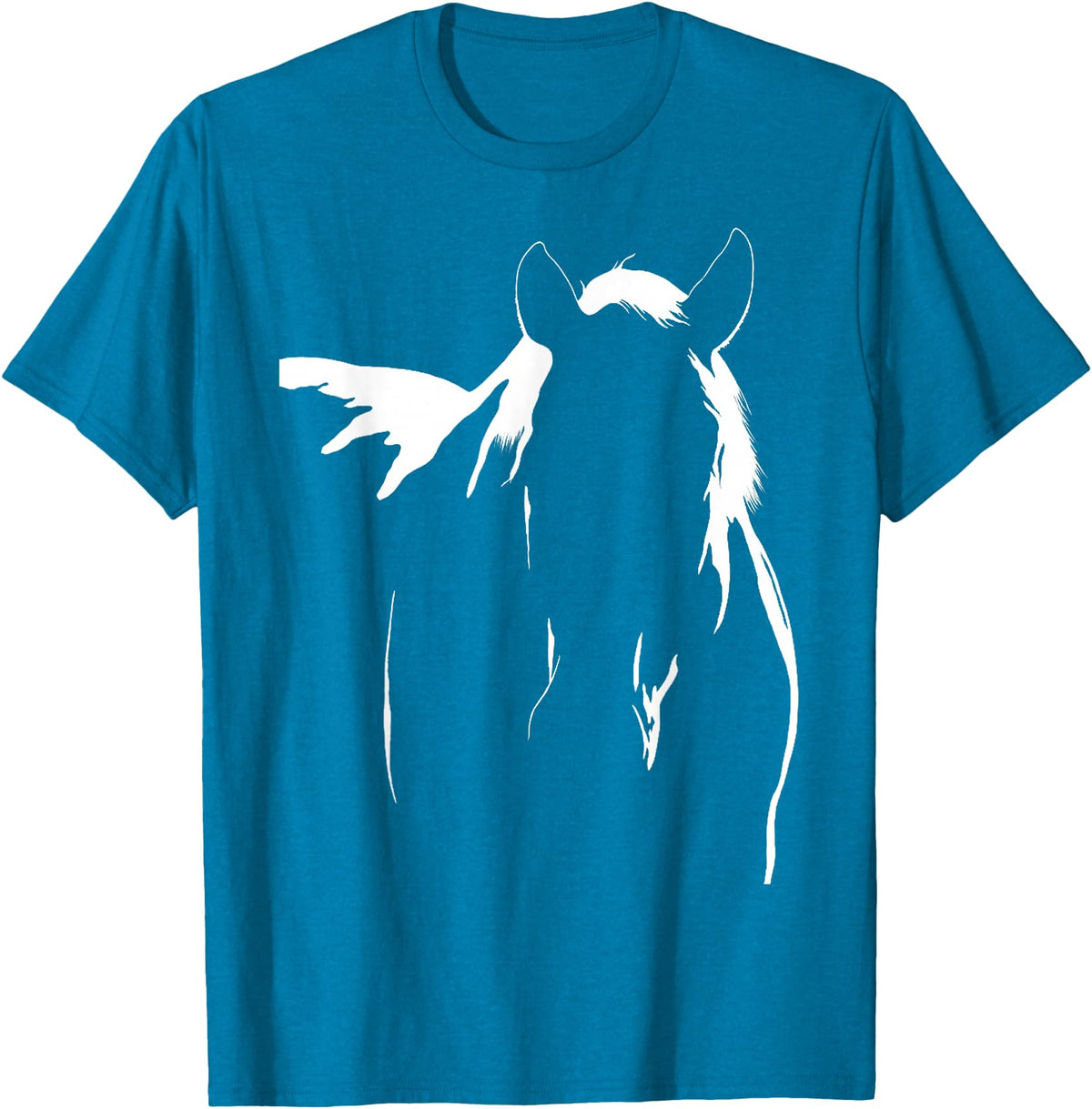 Horse Silhouette Graphic Art Today Horse Silhouette Graphic Art Design T-Shirt - Sapphire Blue
