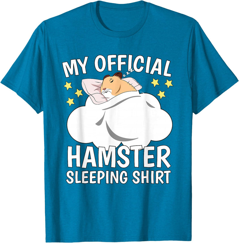 Official Sleeping Shirt Sleep Shirt Pajama Naps PJ Hamster T-Shirt - Sapphire Blue