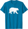 Sasquat Wildlife Silhouette Tees Distressed Black Bear Graphic Silhouette T-Shirt T-Shirt - Sapphire Blue
