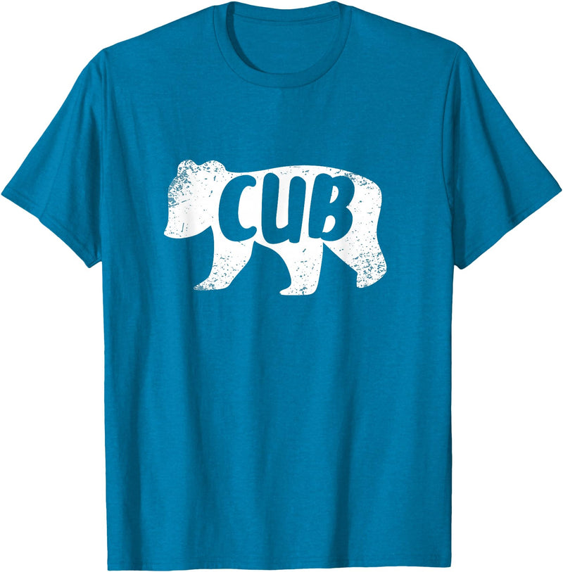 Papa Bear For Men Gifts for Dad Cub Baby Bear Shirt Kids Father's Day T-Shirt T-Shirt - Sapphire Blue