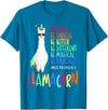 CuisineDuCool Funny Llamacorn - Funny Cute Llama Unicorn T-Shirt - Sapphire Blue
