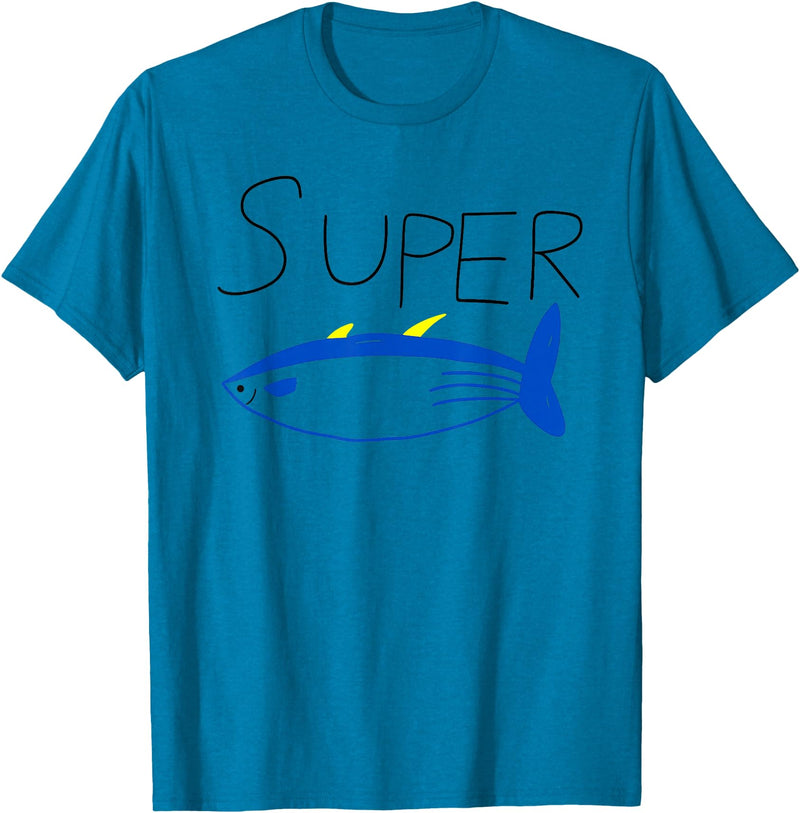 Super Tuna Tees Super Tuna funny tee T-Shirt - Sapphire Blue