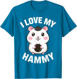 Cute Hamster Design for Men Women Kids Pet Hamster Lovers T-Shirt - Sapphire Blue