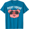 Cool Lucky Swine Fans Party Girl Boy Pork Team Art Piggy Squad | Cute Pig Farmer Animal Lovers Funny Farm Gift T-Shirt - Sapphire Blue