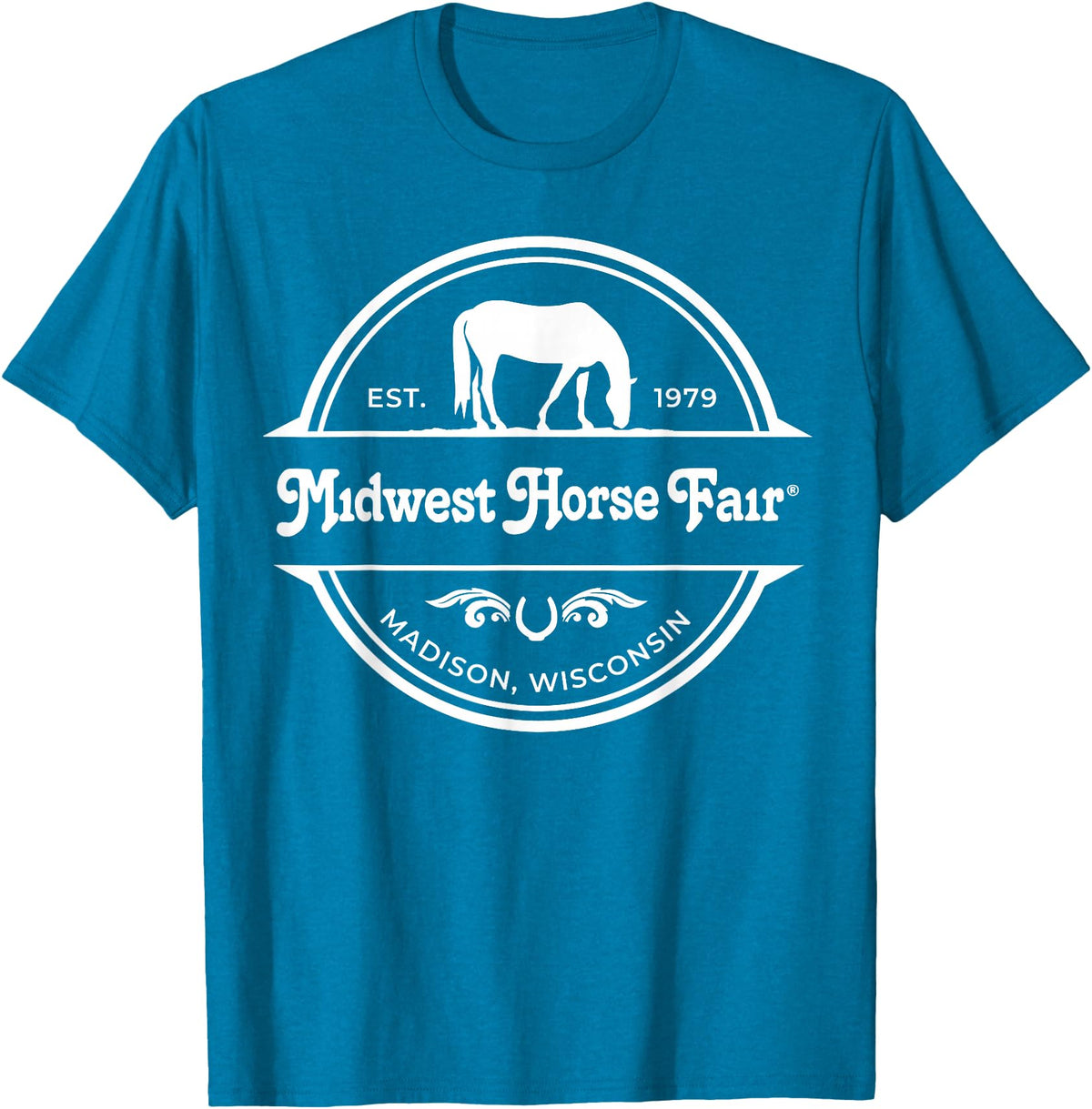 Midwest Horse Fair Est. 1979(w)- T-Shirt - Sapphire Blue
