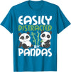 Panda Lover Shirts Easily Distracted By Pandas - Cute Kawaii Panda Bear T-Shirt - Sapphire Blue