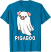 Pig Ghost Boo Halloween Humor By TEERA Funny Pig Ghost Spooky Season T-Shirt - Sapphire Blue
