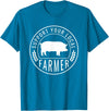 Support Farmers Farmers Market Support Your Local Pig Farmer Rancher T-Shirt - Sapphire Blue