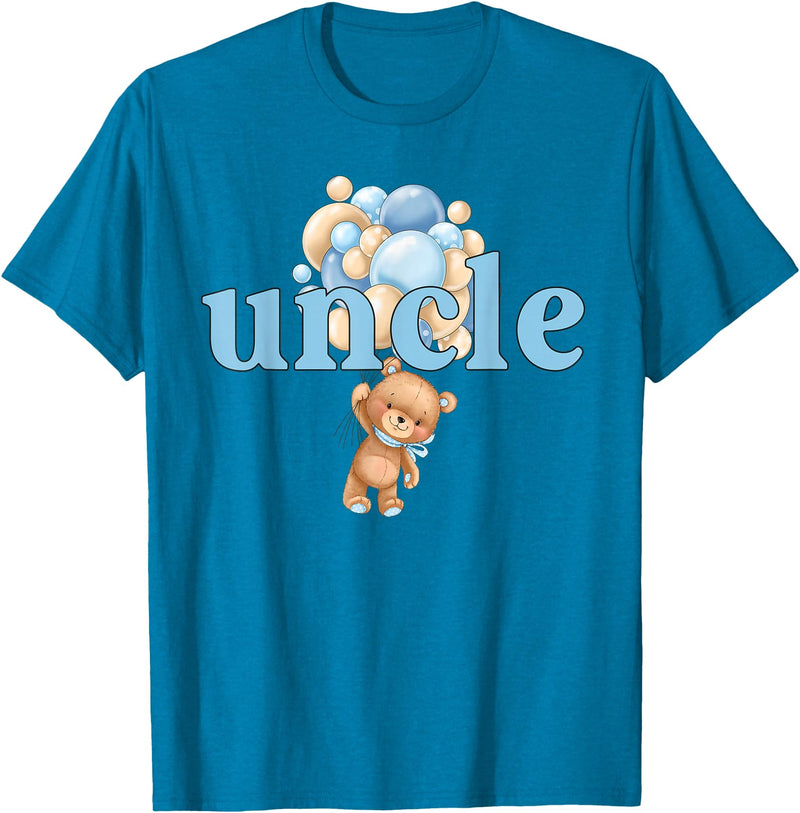 Beary 1st Birthday Boy Teddy Bear Matching Apparel Uncle Teddy Bear 1st Birthday Boy Family Matching T-Shirt - Sapphire Blue