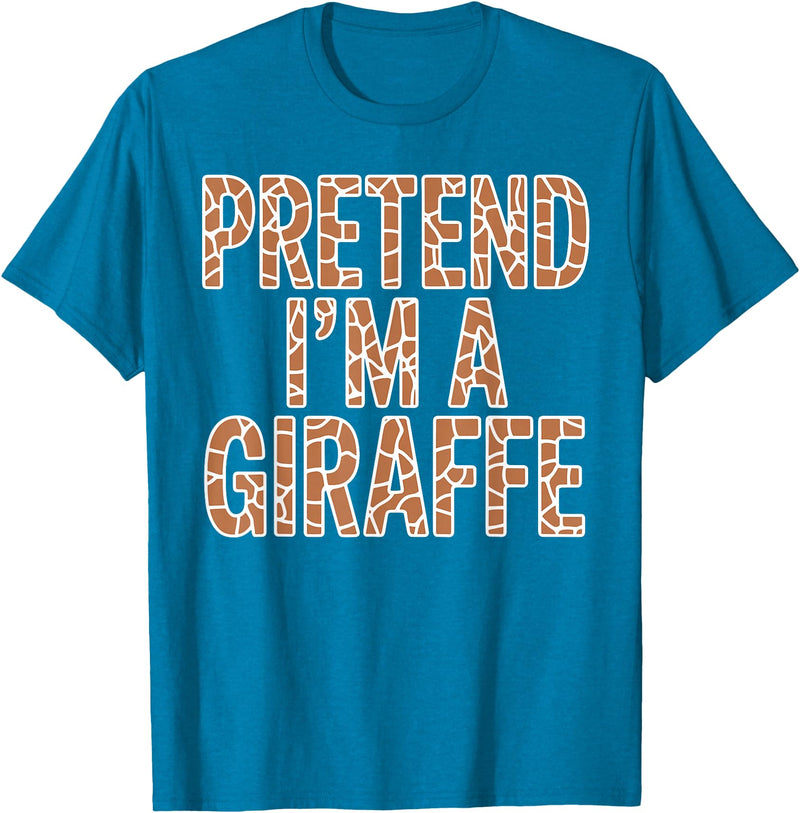 Giraffe Gift For Giraffe Lover Accessories & Stuff Cool Giraffe Art for Men Women Kids Toddler Giraffe Costume T-Shirt - Sapphire Blue