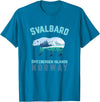 Longyearbyen am Nordkap und Spitzbergen Inseln Svalbard Spitzbergen Islands Norway Fjords with Polar Bear T-Shirt - Sapphire Blue