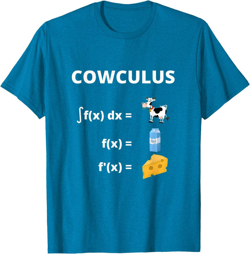 Math Geek Collection Funny Maths Cowculus Math Cows Product T-Shirt - Sapphire Blue