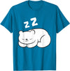 Arctic Polar Bear Tees And Gifts Ice Bear Sleeping Tired Arctic Polar Bear T-Shirt - Sapphire Blue