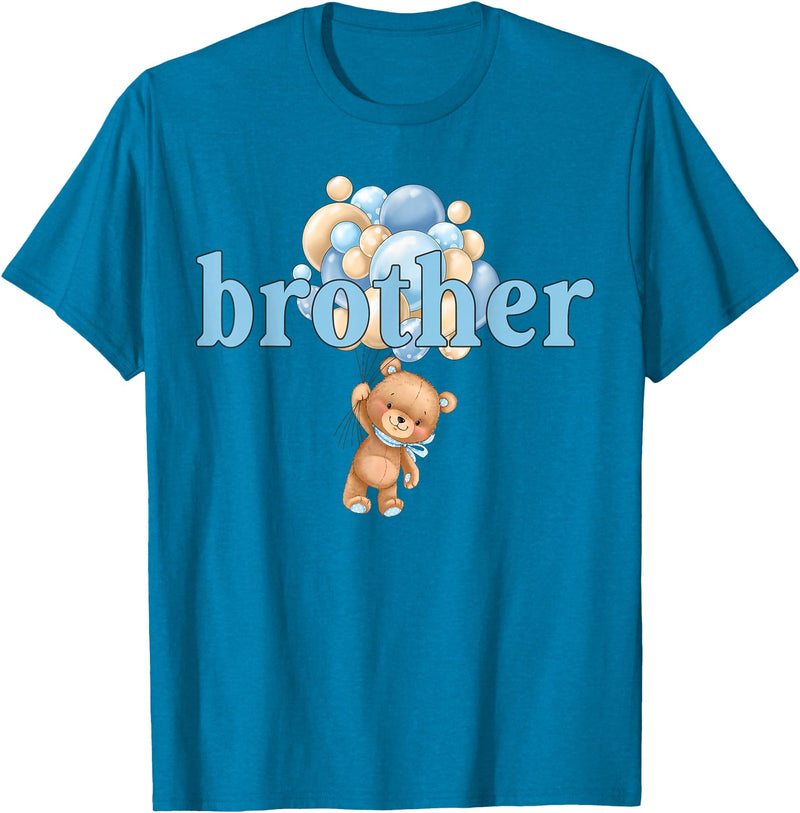 Beary 1st Birthday Boy Teddy Bear Matching Apparel Brother Teddy Bear 1st Birthday Boy Family Matching T-Shirt - Sapphire Blue
