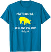 Porker Apparel Co National Yellow Pig Day T-Shirt - Sapphire Blue