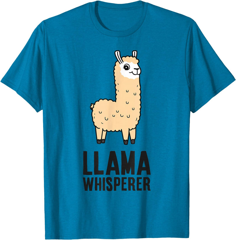Funny Llama Lover Gifts Llama Whisperer T-Shirt - Sapphire Blue