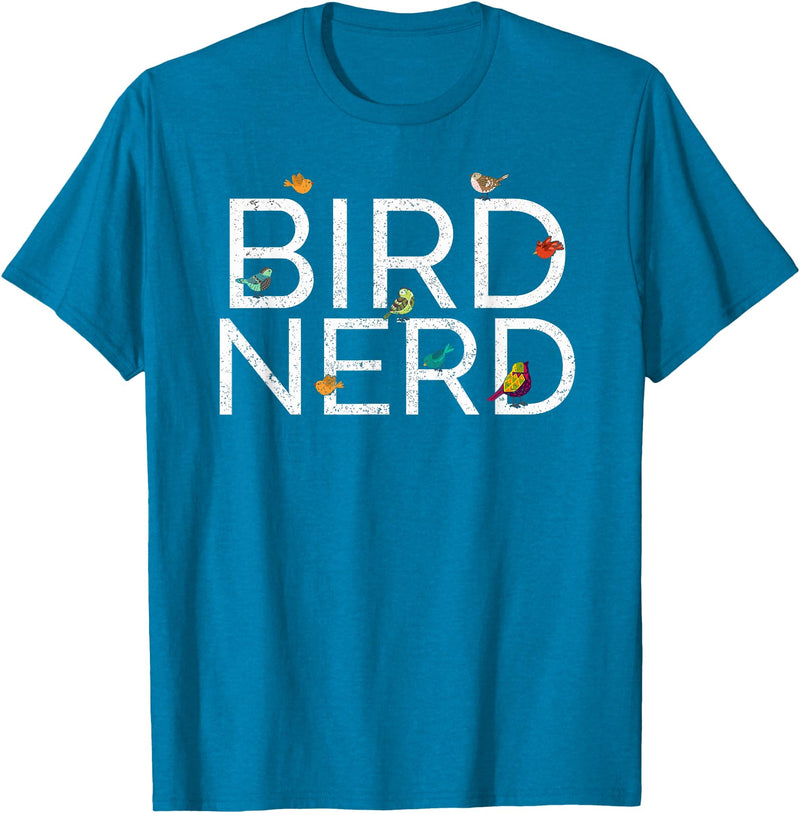 EpicWear Bird Nerd Bird Watcher Watching tshirt T-Shirt - Sapphire Blue