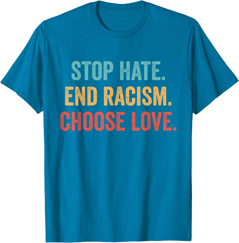 Choose Love Buffalo - Stop Hate End Racism Choose Love T-Shirt - Sapphire Blue