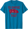 Pig BBQ Meat I'd Smoke That Humor 2.0 I'd Smoke That Pig BBQ Grilling T-Shirt - Sapphire Blue