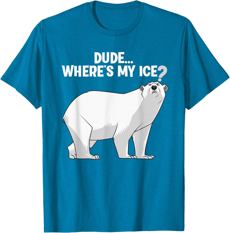 Polar Bear Gift Polar Bear Accessories & Stuff Best Polar Bear Design For Men Boys Kids Polar Bear Lover T-Shirt - Sapphire Blue