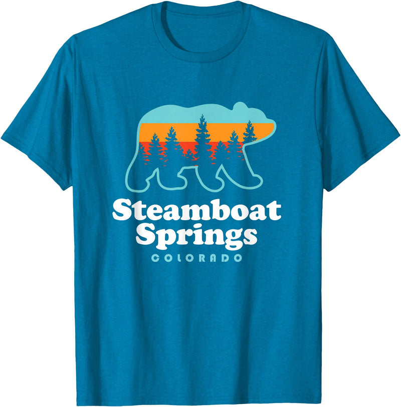Steamboat Springs Colorado Bear T-Shirt - Sapphire Blue