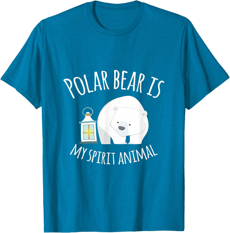 UAB KIDKIS Polar Bear Is My Ghost Animal Funny Gift T-Shirt - Sapphire Blue