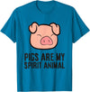 Pig Lover and Pig Farmer Gifts And Tees Pig Lover My Spirit Animal Is A Pig T-Shirt - Sapphire Blue