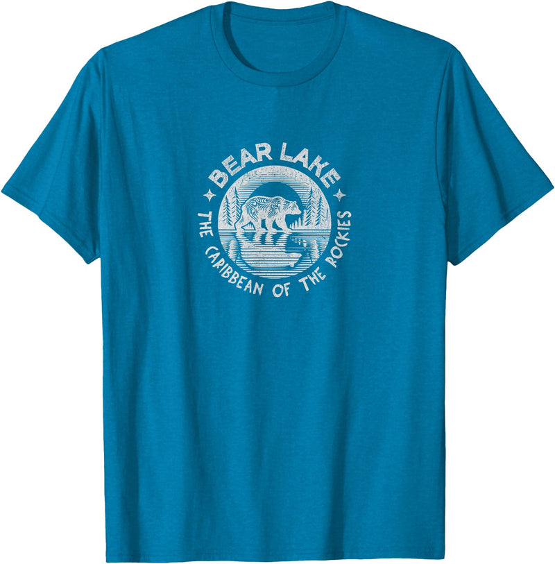 Bear Lake The Caribbean Of The Rockies Utah Idaho Bear Lake Vintage The Caribbean Of The Rockies Utah Idaho T-Shirt - Sapphire Blue