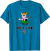 FUN DANCING ANIMALS GIFT T-SHIRTS Hawaiian Hula Dancing Cow, Funny Gift T Shirt, Dk T-Shirt - Sapphire Blue