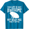 Pot Belly Pig Clothing & Pig Stuffed Animal Pot Belly Pig Enrichment Toys Pig Food Pot Belly Pig Lover T-Shirt - Sapphire Blue