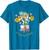 Peppa Pig Don't Worry Be Happy Floral Logo T-Shirt - Sapphire Blue
