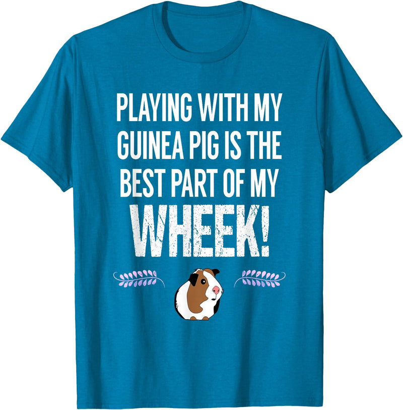 Guinea Pig Accessories and Shirts WHEEK! Funny Guinea Pig Tshirt | Guinea Pig Owner Gift T-Shirt - Sapphire Blue
