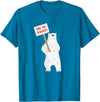 Math & Mirth Designs Save the Teachers Cute Polar Bear T-Shirt T-Shirt - Sapphire Blue