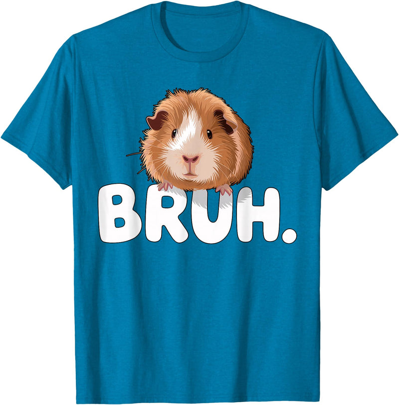 Magical and Funny Guinea Pig owner Gifts Bruh Guinea Pig T-Shirt - Sapphire Blue