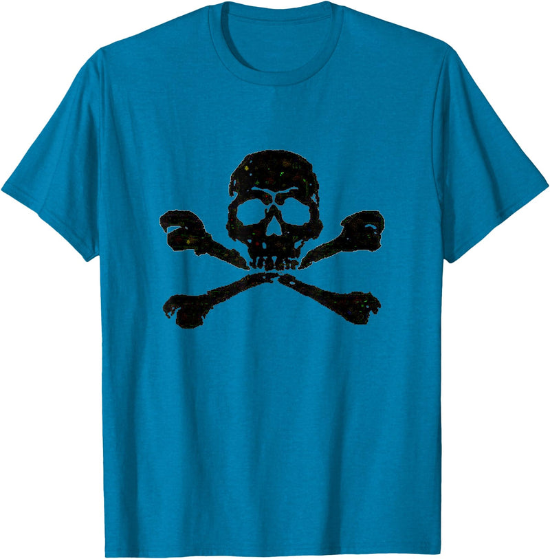 DATZLYF Skull and Crossbones t-shirt T-Shirt - Sapphire Blue