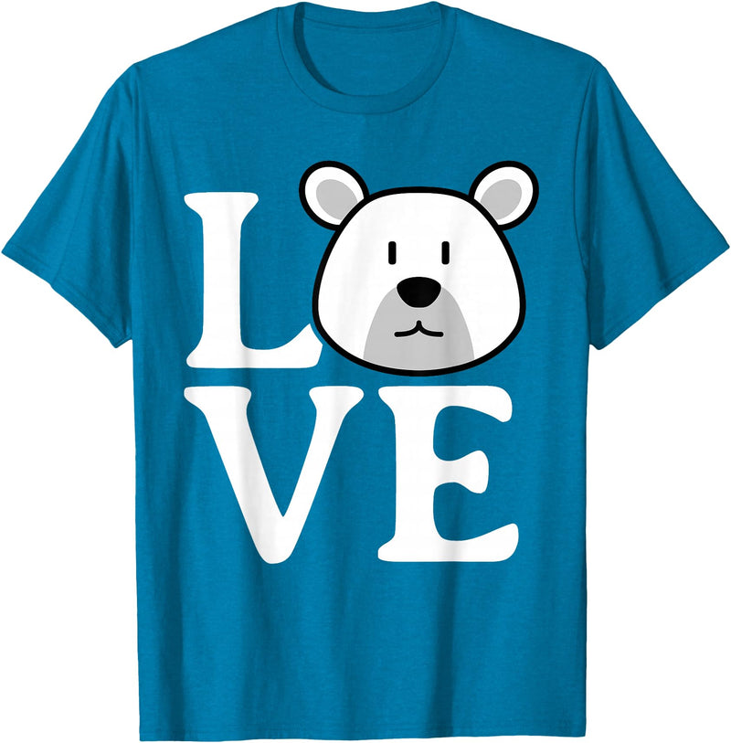 Polar Bear Design for Polar Bear Lovers LOVE Polar Bear Stuff Polar Bear Lover Stuff | Polar Bear T-Shirt - Sapphire Blue