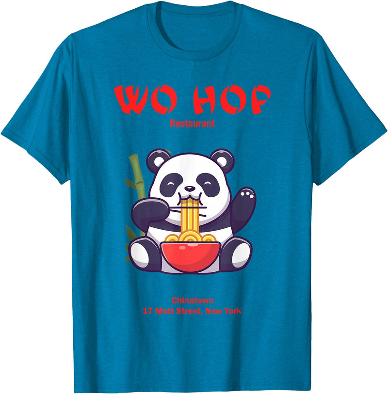 Chinese Panda Restaurant Panda Wo hop Restaurant, Best Bear T-Shirt - Sapphire Blue
