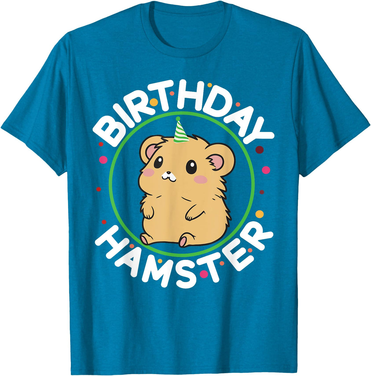 Unisex-Kids Hamster Birthday Party Birthday Hamster T-Shirt - Sapphire Blue