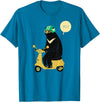 scooter bear tees Scooter Bear black bear T-shirt / taiwan bear shirt sun bear T-Shirt - Sapphire Blue