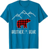 Zum2 Mama Bear Gifts Mama Bear Gift - Buffalo Plaid Brother Bear T-Shirt - Sapphire Blue