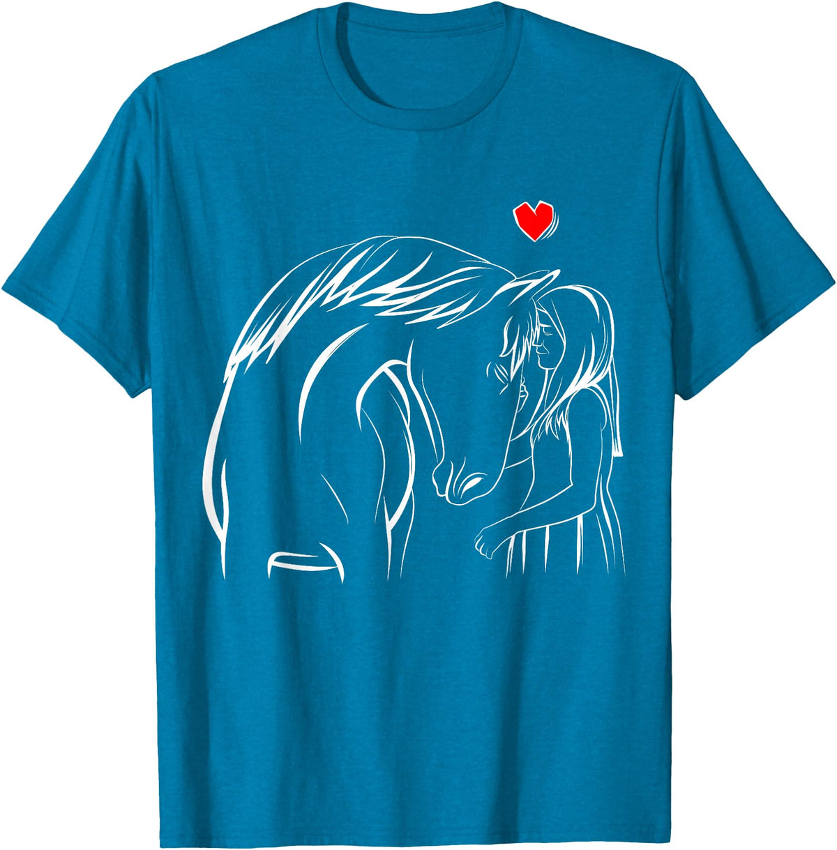 Cute Horse Owner Gifts Horse Lover Girl Horseback Riding Women T-Shirt - Sapphire Blue