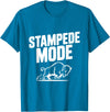 Fraxoweb Stampede Mode Buffalo for Animal Lovers T-Shirt - Sapphire Blue