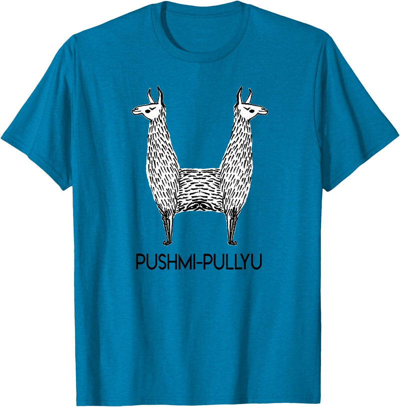 Pushmi-Pullyu Llama Funny Alpaca Llama Style, Pushmi-Pullyu Yoga T-Shirt - Sapphire Blue