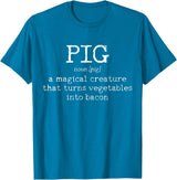 We Love Bacon - Chef Apparel & Gifts We Love Bacon Bacon Pig Definition Chef Funny Gift T-Shirt - Sapphire Blue