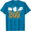 Halloween Boo Party Halloween Ghost Boo Cute T-Shirt - Sapphire Blue