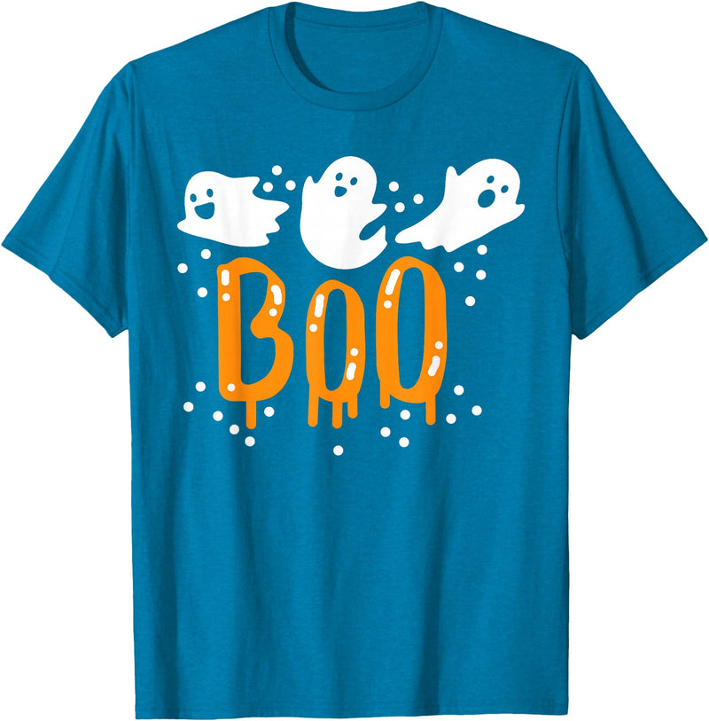 Halloween Boo Party Halloween Ghost Boo Cute T-Shirt - Sapphire Blue