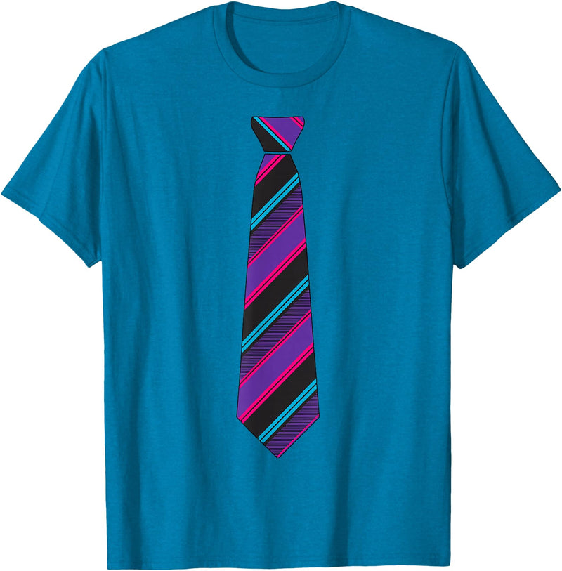 Magical and Funny Halloween Gifts Necktie Costume Halloween T-Shirt - Sapphire Blue