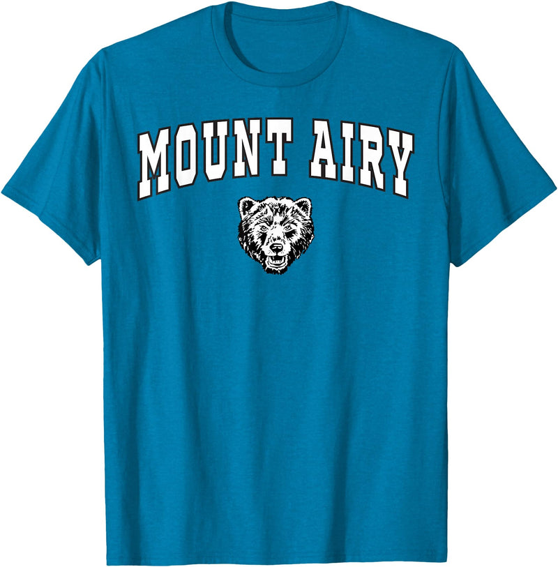 Official High School Fan Gear Mount Airy High School Granite Bears T-Shirt C2 T-Shirt - Sapphire Blue