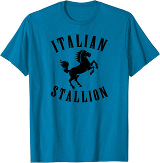 cheesy teesy Italian Stallion T-Shirt - Sapphire Blue